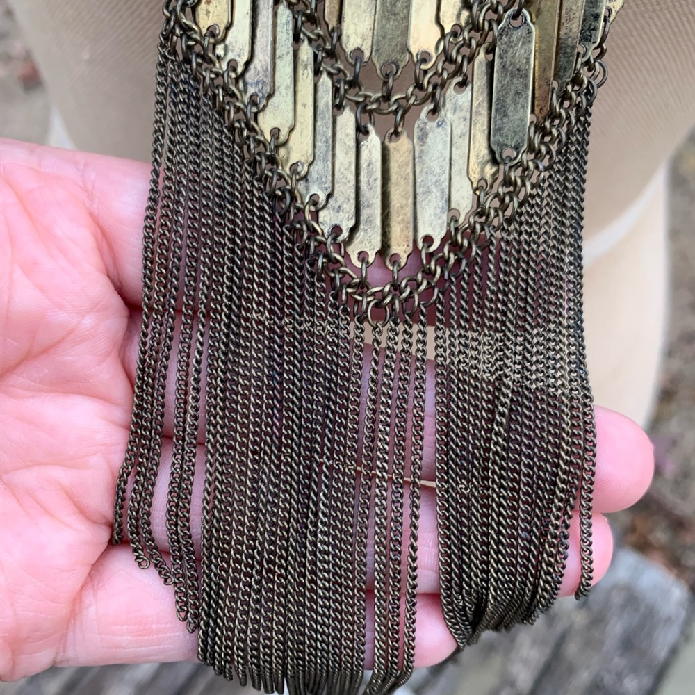 Chain Mail Fringe Statement Necklace - Picture 8 of 13